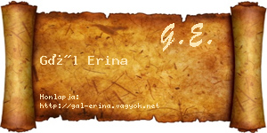 Gál Erina névjegykártya